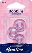 HEMLINE HANGSELL - Bobbin Plastic Husqvarna/Viking (3 pack)