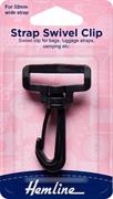 HEMLINE HANGSELL - Swivel Clip 32mm - black