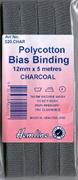 HEMLINE HANGSELL - Bias Binding 12mm x 5m - charcoal