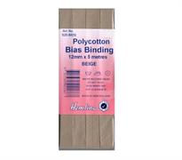 Polycotton Bias Binding - Beige 12mm X 5m