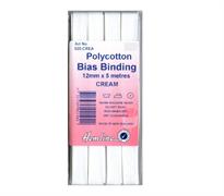 Polycotton Bias Binding - Cream 12mm X 5m