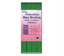 Polycotton Bias Binding - Emerald 12mm X 5m