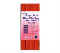 Polycotton Bias Binding - Orange 12mm X 5m