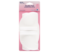 Shoulder Pads Covered Set-In Medium White