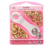 Eyelets starter 24 piece kit, gold