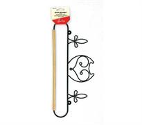 Quilt Hanger – 14in wire with dowel – Black – Owls view