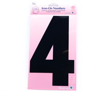 Iron on Number LARGE 20cm - Black 4