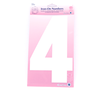 Iron on Number LARGE 20cm - White 4