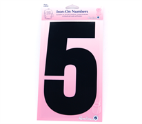 Iron on Number LARGE 20cm - Black 5