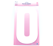 Iron on Number EXTRA LARGE 30cm - White 0