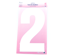 Iron on Number EXTRA LARGE 30cm - White 2