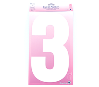 Iron on Number EXTRA LARGE 30cm - White 3