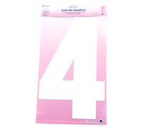 Iron on Number EXTRA LARGE 30cm - White 4