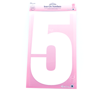 Iron on Number EXTRA LARGE 30cm - White 5