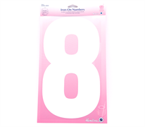 Iron on Number EXTRA LARGE 30cm - White 8