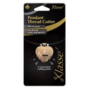 KLASSE SCISSORS - Scissors Pendant Thread Cutter - heart shape - bronze