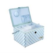 Gutermann X Birch Summer Loft Sewing Basket Large Rectangle 29X18X21.5cm-Medallion Daisy Blue