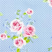 Fabric Gutermann X Birch Summer Loft Roses 110cm X 10Mt 100% Co Dusty Blue-75