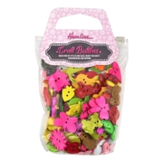 Hemline Buttons - Value Pack - Assorted Craft Buttons 150g - Kids Novelty Pack