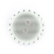 HEMLINE BUTTONS - Embossed Edge Button - white 18mm