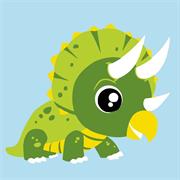 COLOURME - Paint By Numbers 20Cm X 20Cmtriceratops