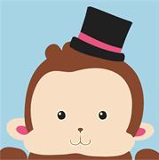 COLOURME - Paint By Numbers 20Cm X 20Cm - monkey with hat