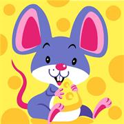 COLOURME - Paint By Numbers 20Cm X 20Cm - mouse with cheese