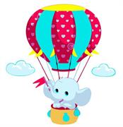 COLOURME - Paint By Numbers 20Cm X 20Cm - elephant with balloon