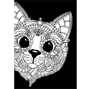 COLOURME - Velvet Art Poster - Cat - A3 350gsm