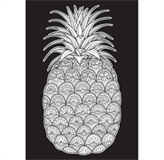 COLOURME - Velvet Art Poster - Pineapple - A3 350gsm