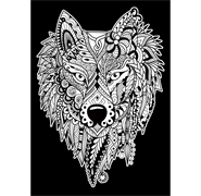 COLOURME - Velvet Art Poster - Wolf - A4 350gsm