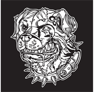 COLOURME - Velvet Art Poster - Dog Zombie - Square 29.7 x 29.7cm 350gsm