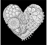 COLOURME - Velvet Art Poster - Heart - Square 29.7 x 29.7cm 350gsm