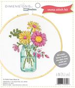 Dimensions Needlecraft - FLOWER MASON JAR LAC          