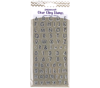 Papercraft Stamps Clear Cling 180 X 90mm - Alphabet Modern