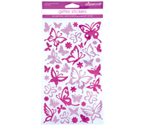 Papercraft Glitter Stickers - Butterflies