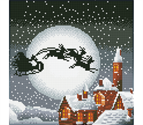 Diamond Art - Santa Sleigh - 30 x 30 cm