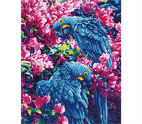 Diamond Dotz Blue Parrots 42 x 52cm (16.5 x 20.5in)