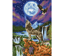 Diamond Dotz Mystic Wolf - 47 x 67cm (18.5 x 26.4in)