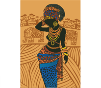 Diamond Dotz African Princess - 52 x 76cm  (20.5 x 29.9in)