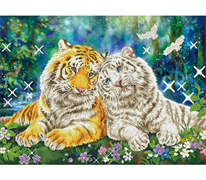 DIAMOND DOTZ - Tiger Smooch - 85 x 63cm (33.5  x 24.8 )