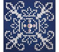 Diamond Dotz White on Blue 10.2 x 10.2cm (4 x 4in)
