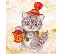 Diamond Dotz Christmas Kitten Glow 23 x 25cm (9 x 9.8in)