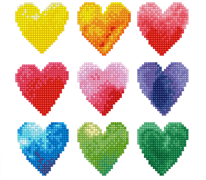 Diamond Dotz Love Rainbow - 20x 20cm (9.5x 9in)
