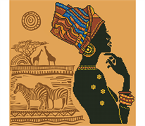 Diamond Dotz African Elegance - 49 x 49cm (19.3 x 19.3in)