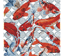 DIAMOND DOTZ - Koi Mosaic - 49 x 49cm (19.3  x 19.3 )