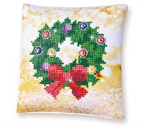 Diamond Dotz Christmas Wreath Pillow - 18 x 18cm (7 x 7in)