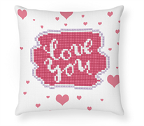 DIAMOND DOTZ - Love You  Pillow - 18 x 18cm (7 x 7in) fill not inc.