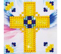 Diamond Dotz Golden Cross - 7.6 x 7.6cm (3 x 3in)