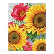 DIAMOND DOTZ - Poppies & Sunflowers - 35 x 27cm